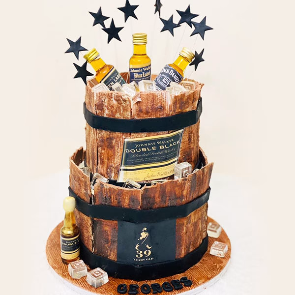 Double Black Jack Daniel Bucket Cake