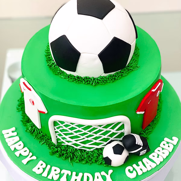 1-Tier Soccer Themed Cake