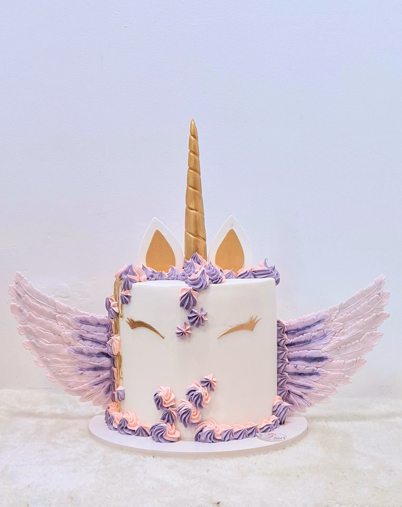 1-Tier Tall Unicorn Wings Cake