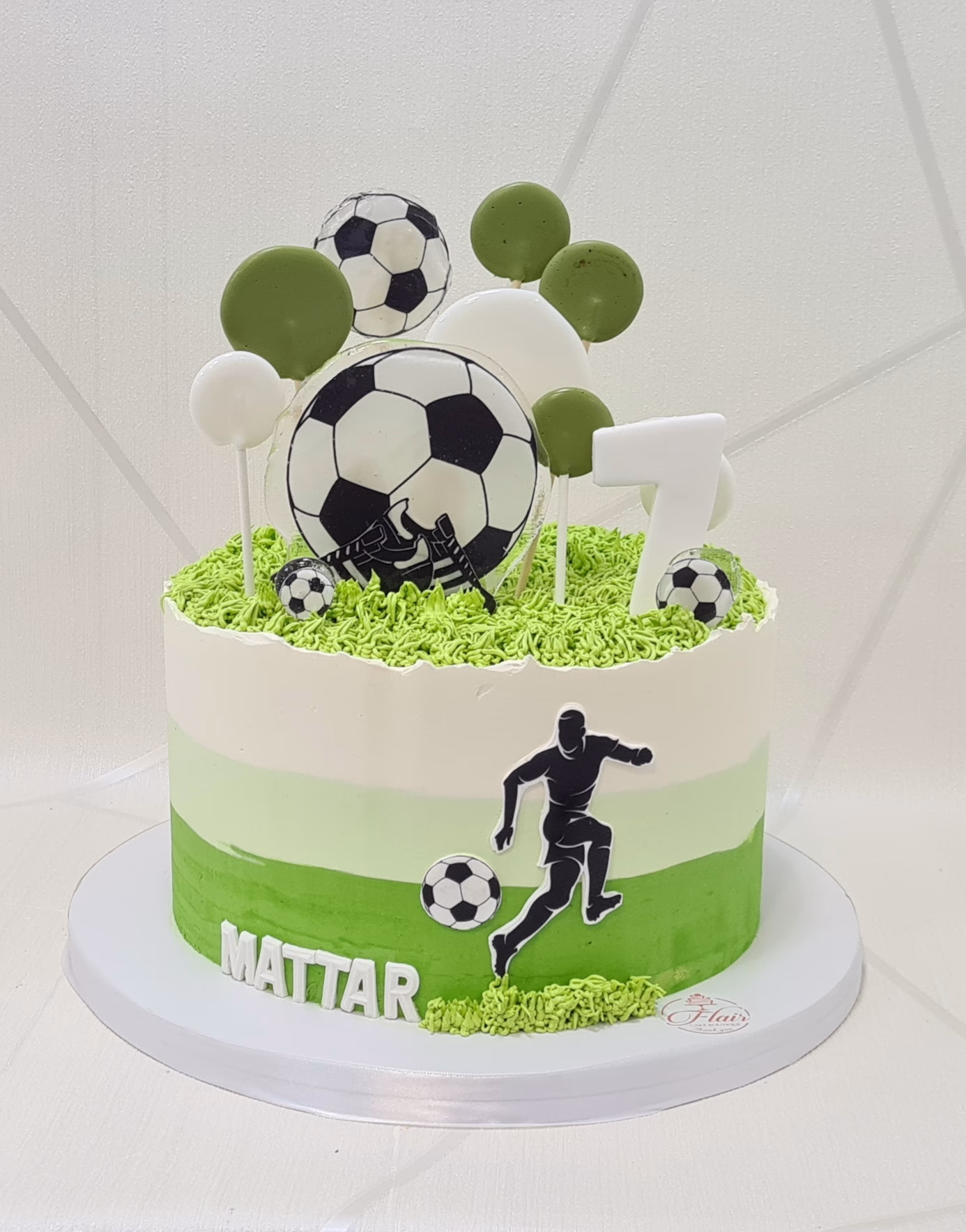 1-Tier Green Football Cake