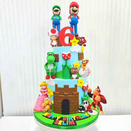 2-Tier Super Mario Cake