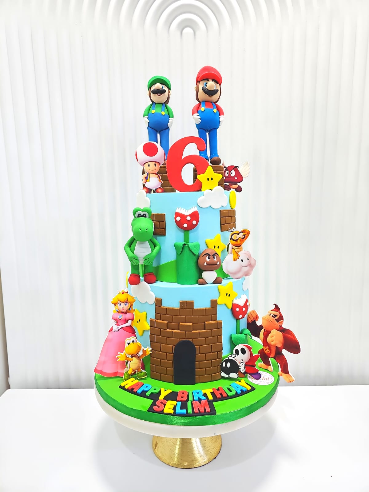 2-Tier Super Mario Cake