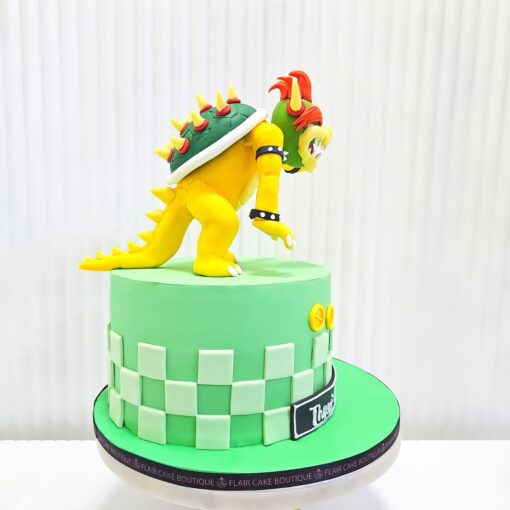 Alternative view of 1-Tier Bowser Cake