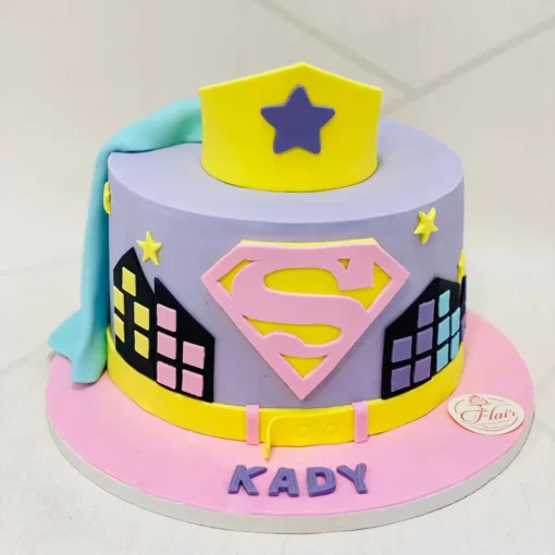 1-Tier Superwoman Cake