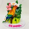 1-Tier Parrot Jungle Cake