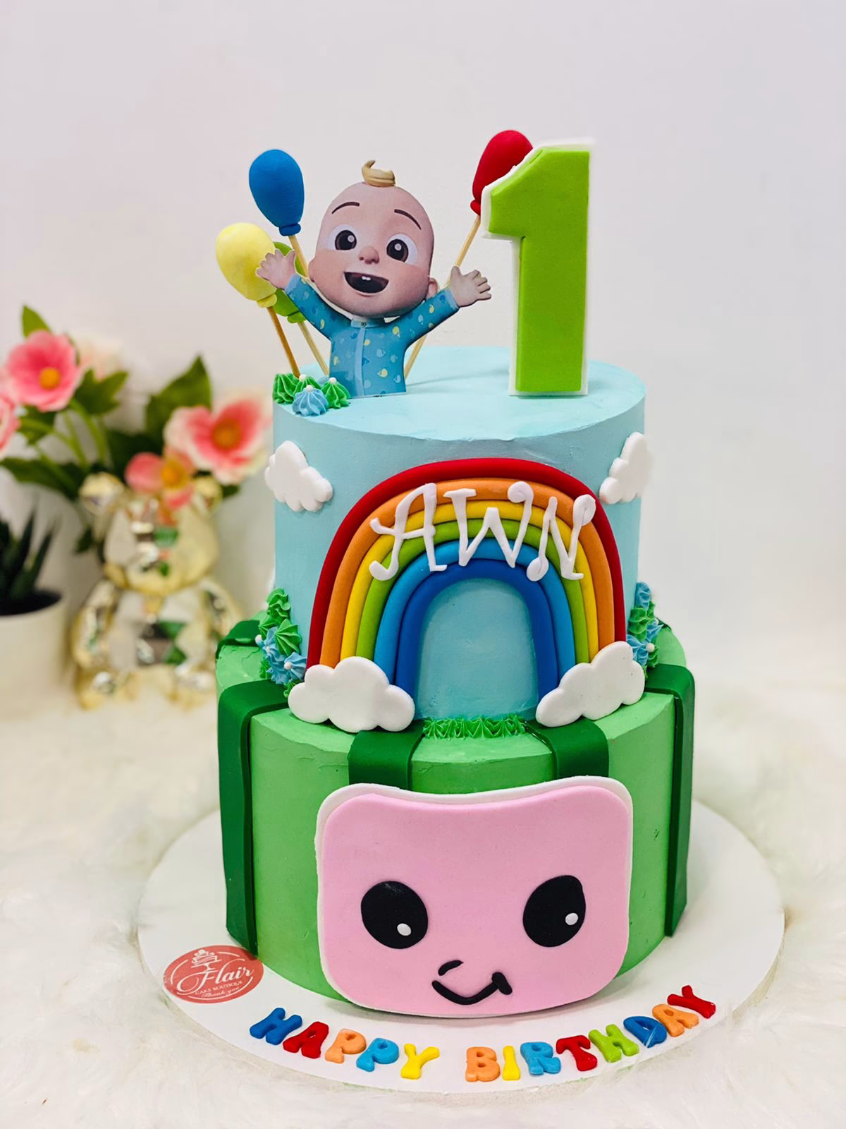 2-Tier Cocomelon Cake 2