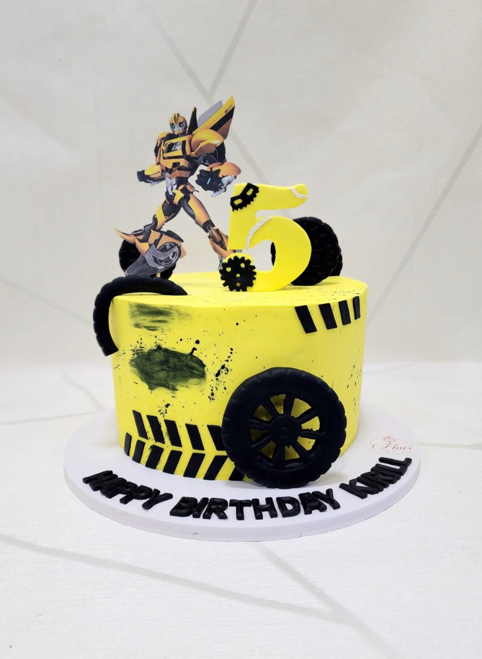 1-Tier Transformer Bumblebee Cake