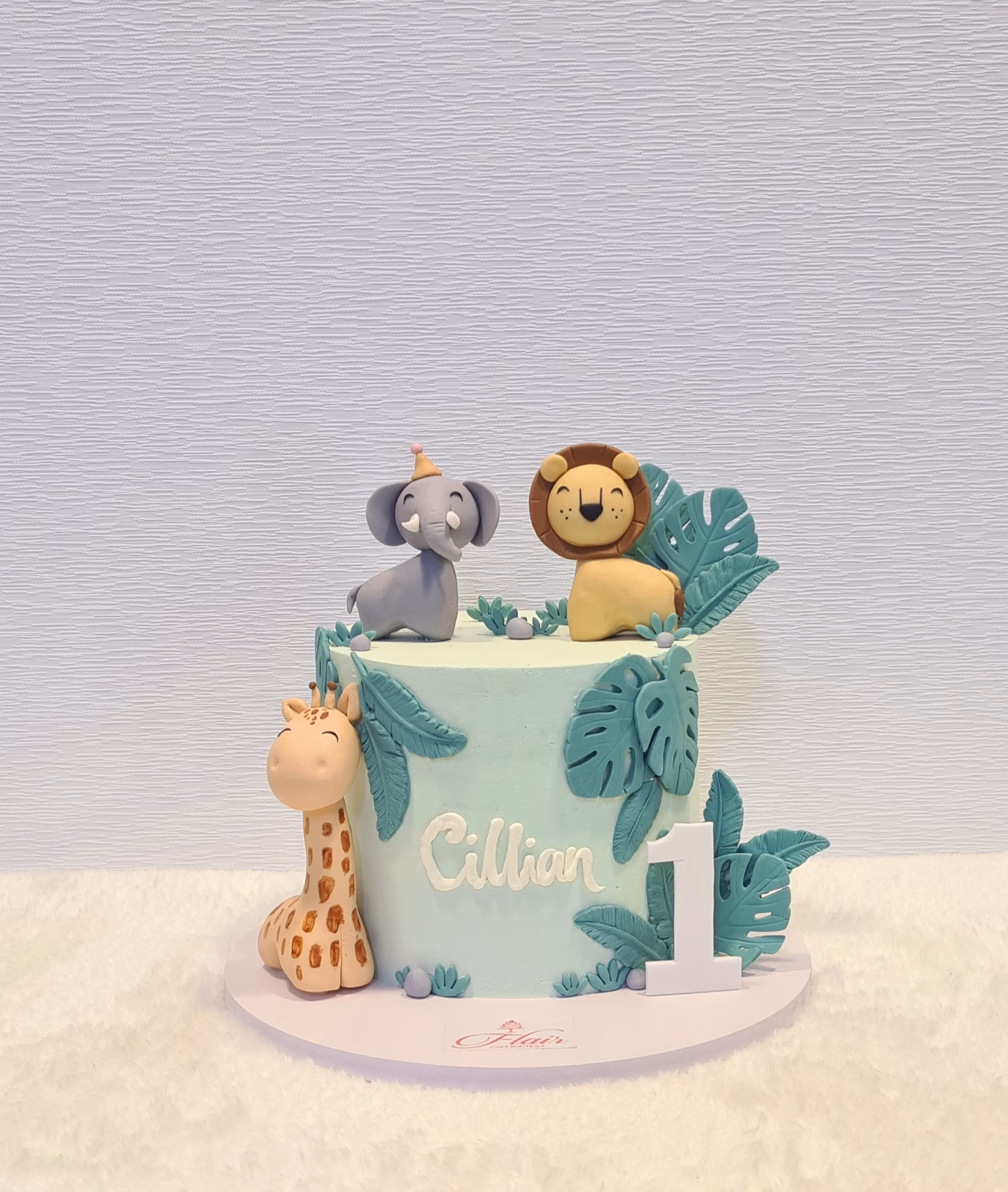 1-Tier Cute Jungle Cake 2