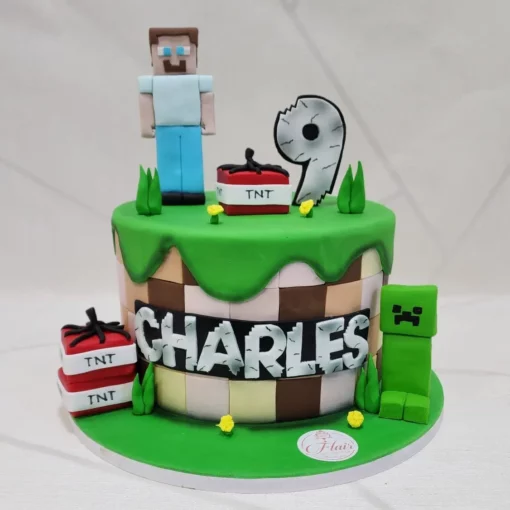 1-Tier Minecraft Cake 2