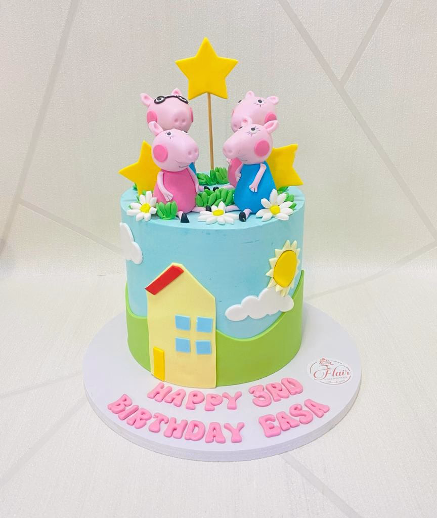 1-Tier Peppa Pig Cake 1