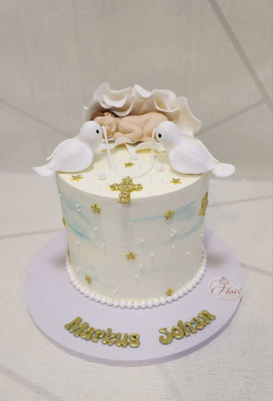 1-Tier Baptism Cake