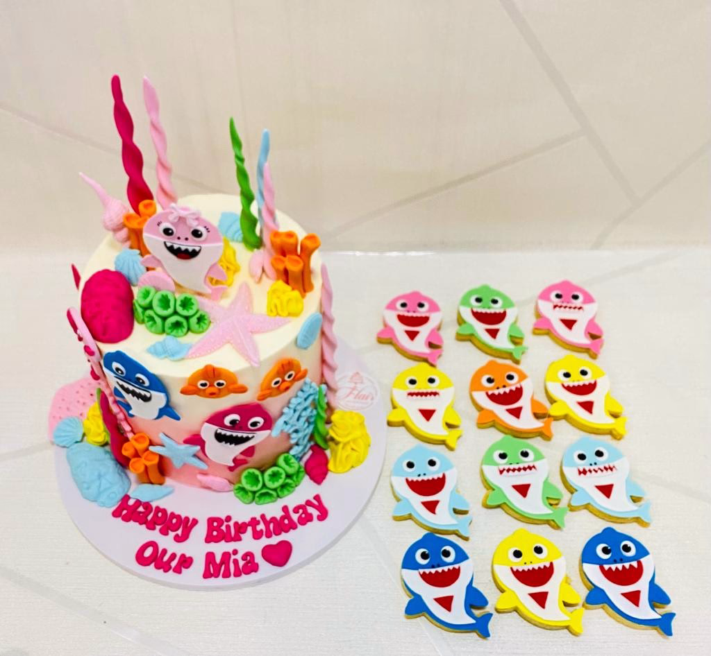 1-Tier Baby Shark Cake 1