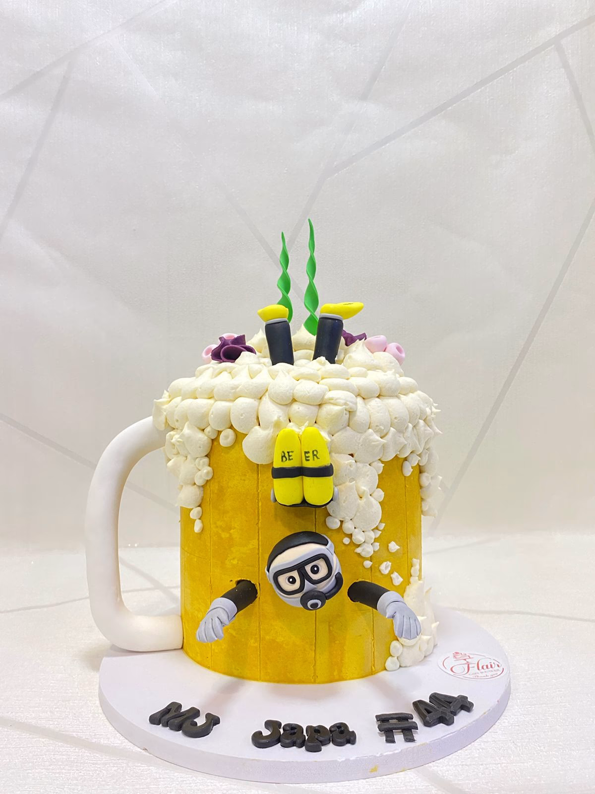 3D Diving Into Cool Beer Cake