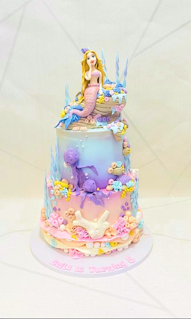 2-Tier Mermaid Cake 3