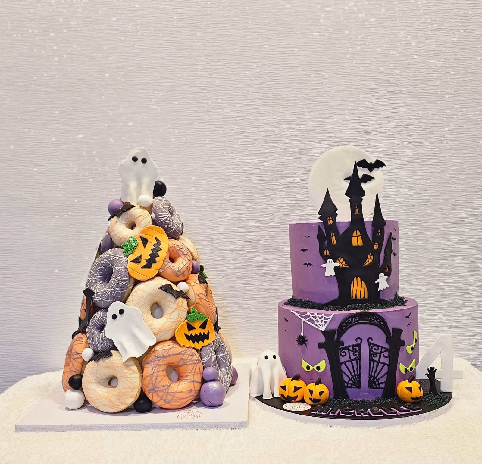 Halloween Donut Tower