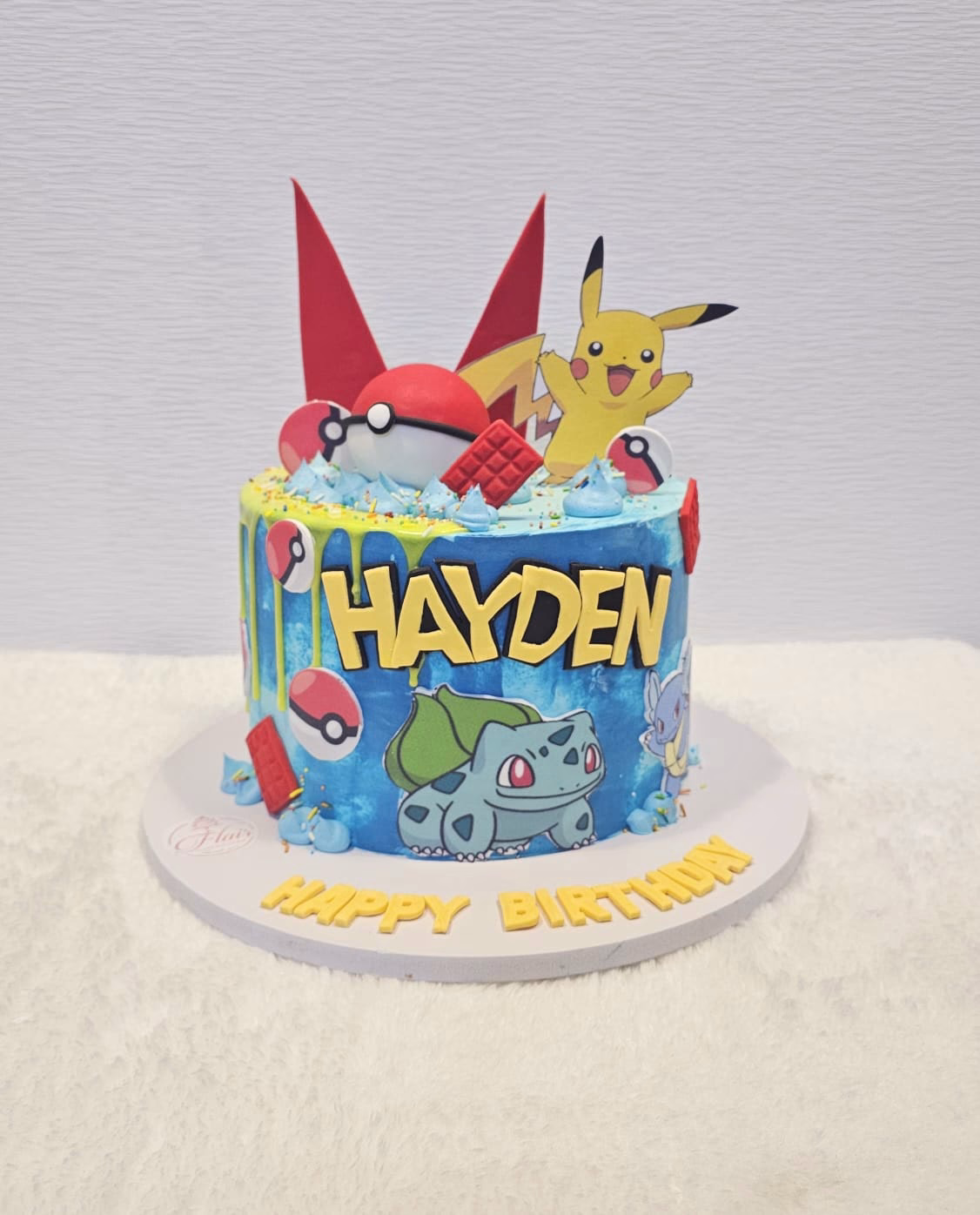 1-Tier Pokemon Cake 3