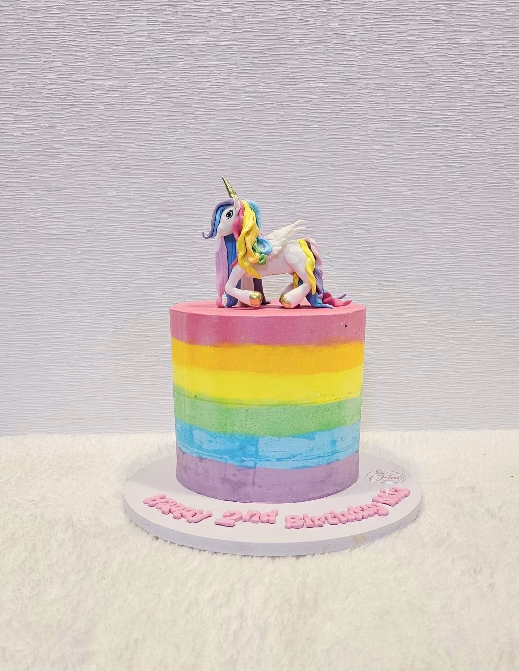 1-Tier Unicorn Cake - Rainbow Cake