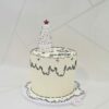 1-Tier Comic White Christmas Cake