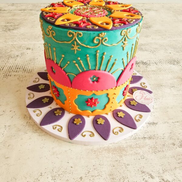 1-Tier Tall Diwali Cake