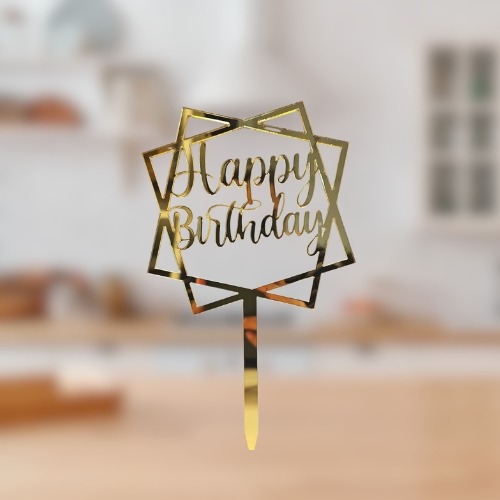 Topper - Square Happy Birthday