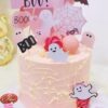1-Tier Halloween Pink Ghost Cake