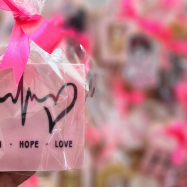 Faith - Hope - Love Cookie - Breast Cancer Awareness