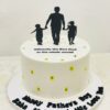 1-Tier Father's Day Silhouette Cake
