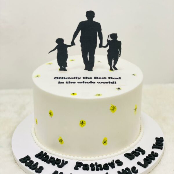 1-Tier Father's Day Silhouette Cake