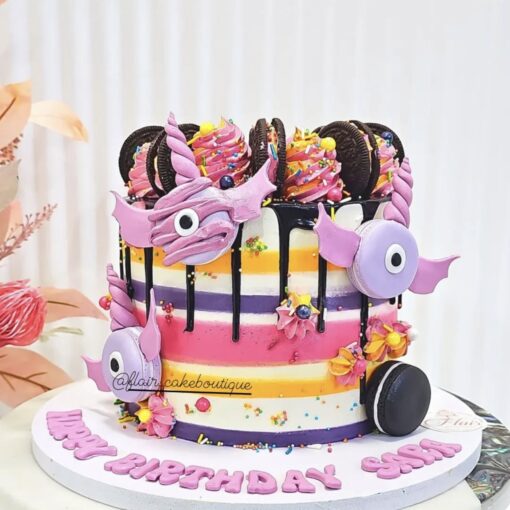 1-Tier Halloween Monster Cake