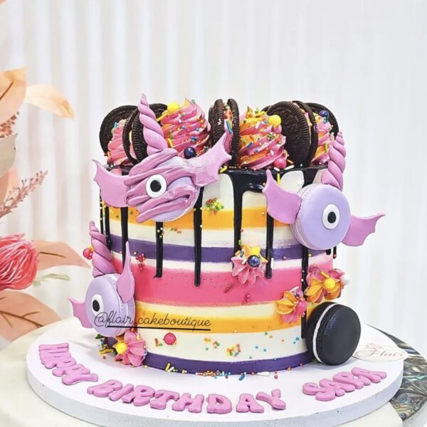 1-Tier Halloween Monster Cake