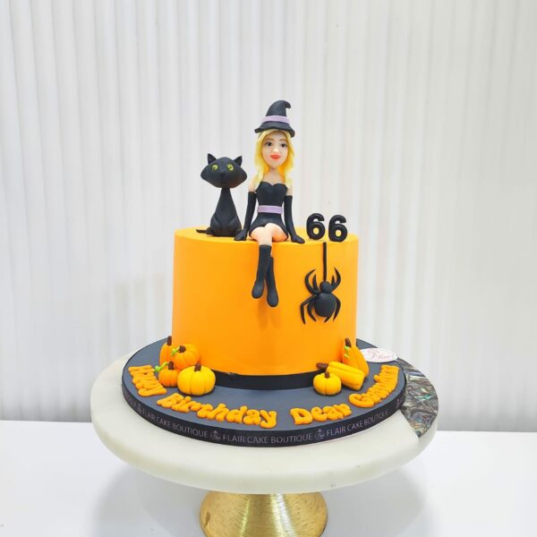 1-Tier Halloween Witch Cake