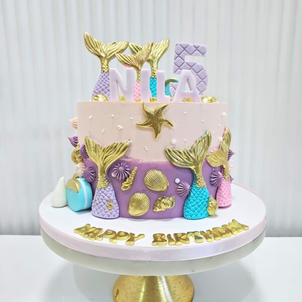 1-Tier Mermaid Cake 6