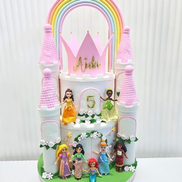 2-Tier Princess Castle Cake