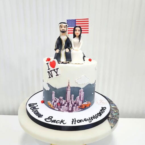 1-Tier Honeymoon Cake