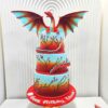 3-Tier Dragon Cake