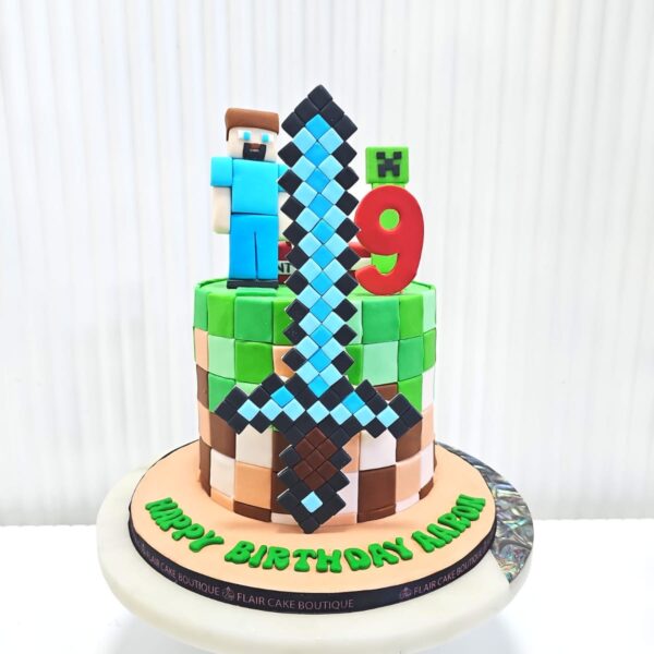 1-Tier Minecraft Cake 4