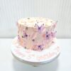 1-Tier Pink Butterfly Cake